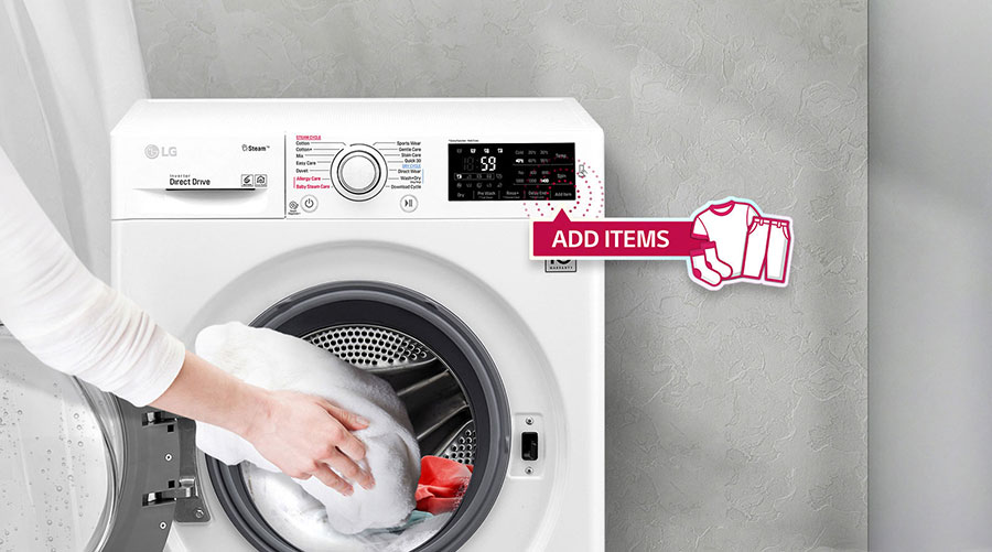 قابلیت اضافه کردن لباس در حین شستشو در ماشین لباسشویی WM-845